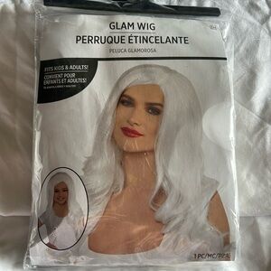 White glam wig